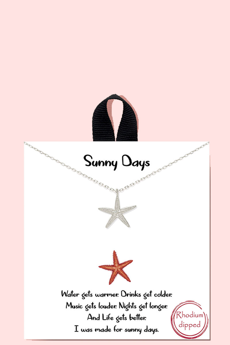 Starfish Sunny Days Pendant Necklace